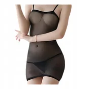 shumee Bodystocking seksi črna obleka erotične hlačne nogavice za celo telo