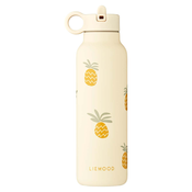 liewood® steklenička iz nerjavečega jekla s slamico falk 500 ml pineapples cloud cream