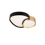 Crna/u zlatnoj boji LED stropna svjetiljka 36x43.5 cm Rise – Trio