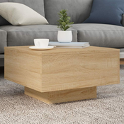 Greatstore Klubska mizica sonoma hrast 55x55x31 cm inženirski les