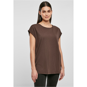 Womens Organic T-Shirt with Extended Shoulder Brown