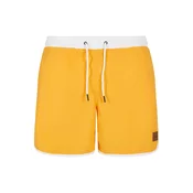 Urban Classics Kratke kopalne hlače Retro zlato-rumena/bela