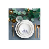 24-delni jedilni servis, bela/modra, iz porcelana