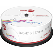 Primeon DVD+R 4,7 GB 16x, tiskljiv 25 kosov