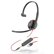 Plantronics POLY Blackwire 3225 Headset Head-band 3.5 mm connector USB Type-A Black (209747-101)