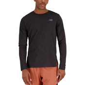 Majica dugih rukava za trcanje New Balance Q Speed boja: crna, glatki model