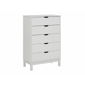Komoda Denton 545 Bela, S predali, 113x76x39cm