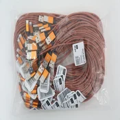 Omega OMEGA LIGHTNING NA USB PLETENI KABEL 2A 1M POLYBAG ORANŽNO-ČRNA [44040]