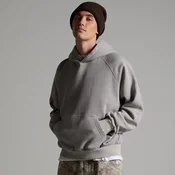 Cropp - Dukserica s kapuljacom ispranog izgleda - light grey