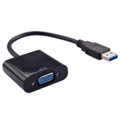 Adapter USB 3.0 (M) - VGA (F) crni