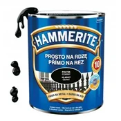 Hammerite kovinska barva, ravna do rje, sijajna črna 0,7 l