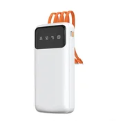 Power bank Dudao K6Pro 10000mAh s kabli USB, USB Type C, Lightning - bel