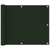 Balkonski zastor tamnozeleni 75 x 400 cm HDPE