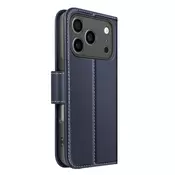 AVIZAR Denarnica etui za iPhone 17 Pro iz premium usnja s funkcijo stojala, Modra noč, (5000189236)