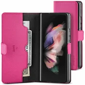 Maskica za Samsung Z Fold 3 Premium Diary Case Hotpink