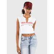 True Religion Anniversary Tr Ribbed V Notch ženska majica white