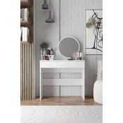Hanah Home Sto za šminkanje Harmony Mini Round, 90 x 40 x 133 cm, Beli
