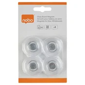 Nobo magnetki 32 mm, prozorni za steklene table, 4/1