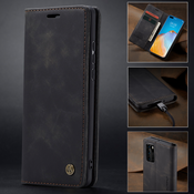 Etui CaseMe MagFlip za Huawei P40 z najvišjim nivojem zaščite in samodejnim magnetnim zapiranjem - smooth black