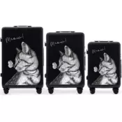 Komplet 3 kofera Wings ABS+ CRNI MIJAU