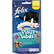 Felix PlayTubes mačja hrana, ribe, kozice, 8x50 g