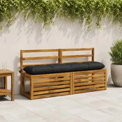 vidaXL Blazina za klop VIANEN 100% poliester Temno modra
