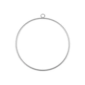 Kovinski krog za lovilec sanj / za dekoracijo O30 cm - temno mat srebrna