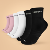 BeastPink Carape Midhigh 3Pack White Black Pink S