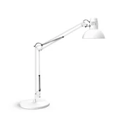 LED namizna svetilka MAULstudy, bela, jeklo, 49 cm, E27 - Študija/pisarna - Kovina