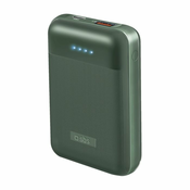 SBS - PowerBank 10 000 mAh, USB, USB-C PowerDelivery 20W, zelena