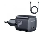 JoyRoom - Stenski polnilec (JR-TCF02) - Type-C 20W s kablom Type-C v Lightning - črn