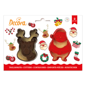 Decora Komplet božičnih modelčkov -Božiček in severni jelen