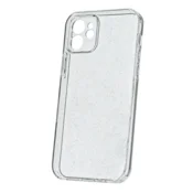 Silikonski ovitek z bleščicami za Pixel 10/Pixel 10 Pro - prozoren s srebrnimi bleščicami