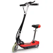 VIDAXL električni skuter s sedežem 120W rdeč