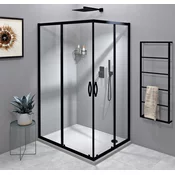 SIGMA SIMPLY BLACK Rectangular Shower Enclosure 1100x800 mm, L/R option, Corner Entrance - 110x80 cm - Gelco - SIGMA SIMPLY BLACK - 36 - Pravokotne oblike z vogalnim vhodom - 1100 - 1900 - 800 - 6 - 14