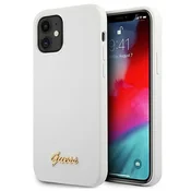 Ovitek Guess Silicone Vintage za iPhone 12 mini (5.4), bel