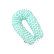 Bobono Bombažna prevleka za vzglavnik za daljše nosečniške vzglavnike - Mint Chevron