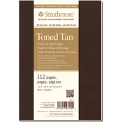 Tonirani papir Art Journal Strathmore Tan mehka vezava | 14 x 20.3 cm
