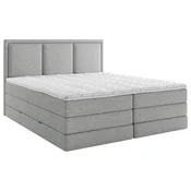 MID.YOU POSTELJA BOXSPRING 200 cm x 200 cm , tekstil siva