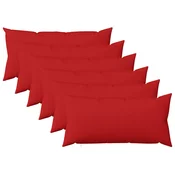 vidaXL Prevleka za blazino 6 kos HEERLEN Rdeča 40 x 80 cm Blago