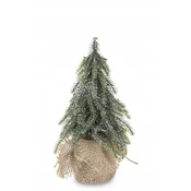 Majhna umetna božična jelka iz jute 20 cm srebrne barve