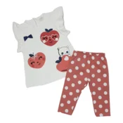 HAJDI BABY Komplet za bebe, Majica i helanke, Roze-beli