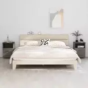 Vidaxl vidaXL HAMAR Nočne omarice, komplet 2, svetlo siva, 40x35x62 cm, masiven bor
