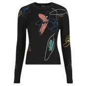 Desigual Pulover modra/jastog/črna/bela