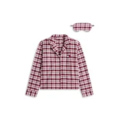 TOMMY HILFIGER Kratke hlače za spanje Heritage temno rdeča/bela