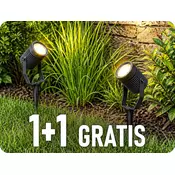 V-TAC Vgradna vrtna svetilka za GU10, aluminij, črna, 1+1 gratis!