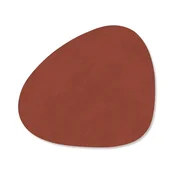 Podstavek za kozarce CURVE NUPO 11 x 13 cm, siena, usnje, LIND DNA