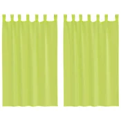 vidaXL vidaXL Voile zavese z jezičkom, 2 kosa, jabolčno zelene, (5000297511)