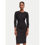 Rinascimento Cocktail obleka CFC0130327003 Črna Slim Fit