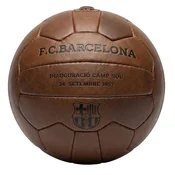 shumee Nogometna žoga FC Barcelona Camp Nou Retro, uradna licencirana, iz pravega usnja, BB1048, rjava